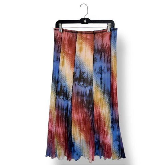 Petit Pois Dresses & Skirts - Petit Pois by Viviana G Women’s Small Midi Skirt Tie-Dye Lined Stretch Nylon